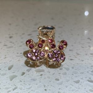 Golden/ pink crystallized hair claw